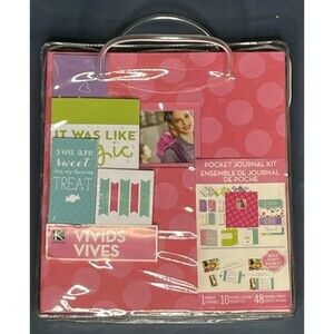 K & Company Pocket Journal Kit, 1 Binder, 10 Pocket Sleeve, 48 Journal Cards